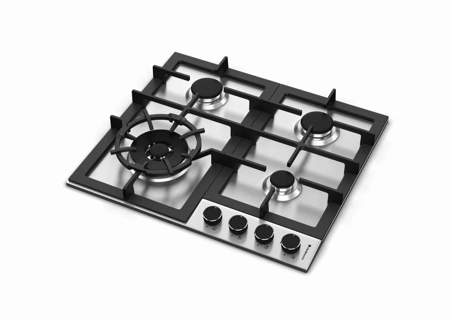Cooktop Zurique Aço Inox 60 cm Gás - 4 queimadores