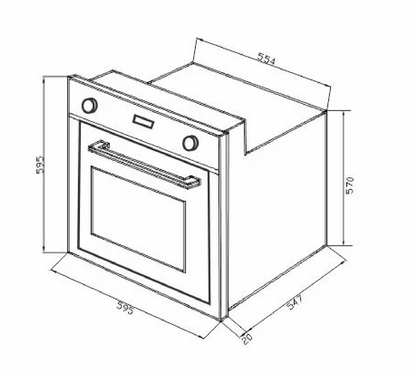 Forno Zurique Multifunção Elétrico Steel 60 cm 9 Funções