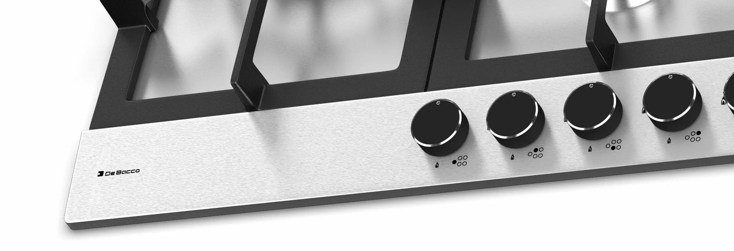 Cooktop Zurique Aço Inox 90 cm Gás - 5 queimadores